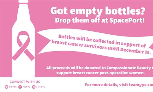 Got Empty Bottles? Drop them off at Spaceport in Support of Breast...