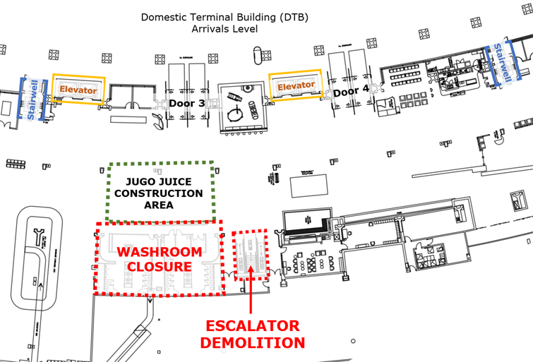 Escalators closing soon in DTB