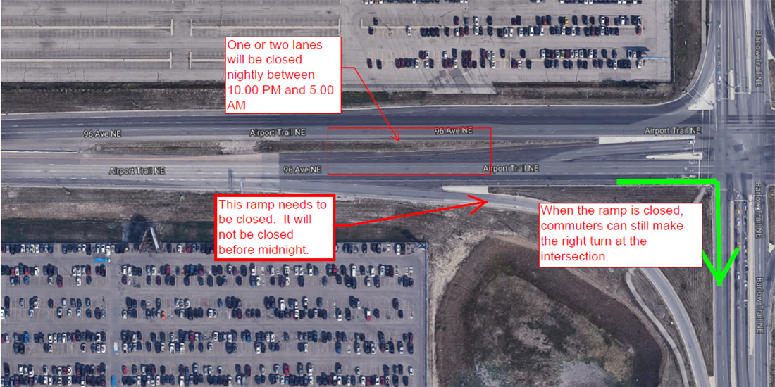 Nighttime Airport Trail lane closures: updates