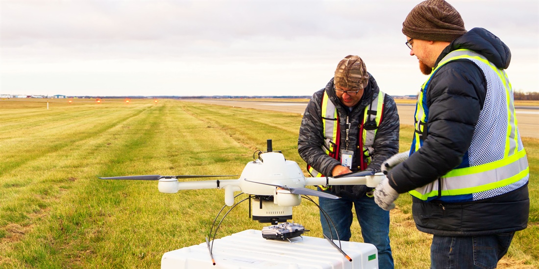 Drone survey on YYC's west runway