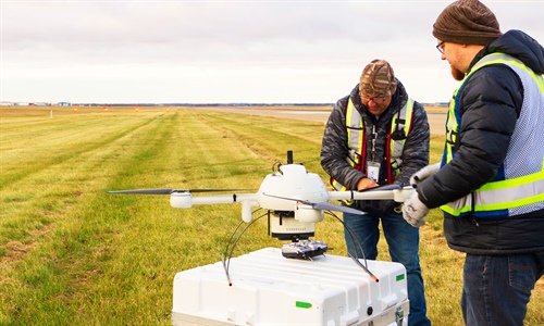 Drone survey on YYC's west runway