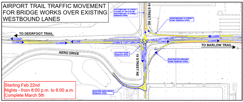 Overnight beam installation from Feb. 22 – March 5