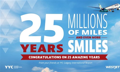 Congratulations WestJet on 25 amazing years